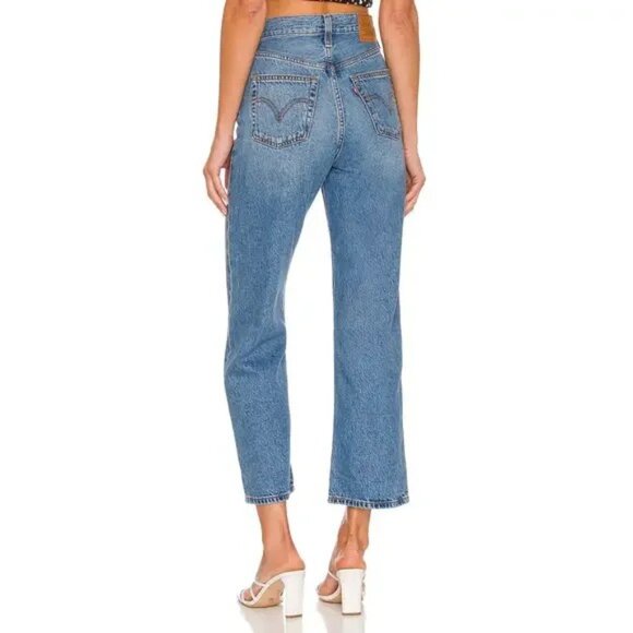 Levi’s Ribcage Straight Ankle Jeans Blue – Size 26 High Rise - Picture 2 of 13